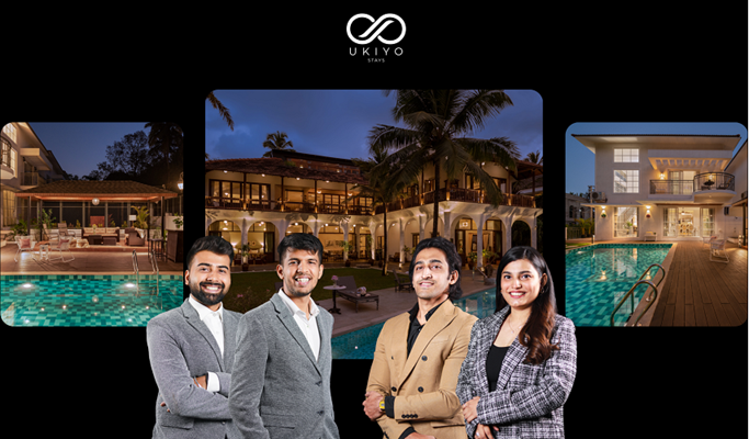 Ukiyo Stays Founders - Shubham Pille, Pinnac Yeddy, Suhel Shaikh and Taisin Qureshi